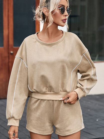 Cozy Khaki Long Sleeve Lounge Set