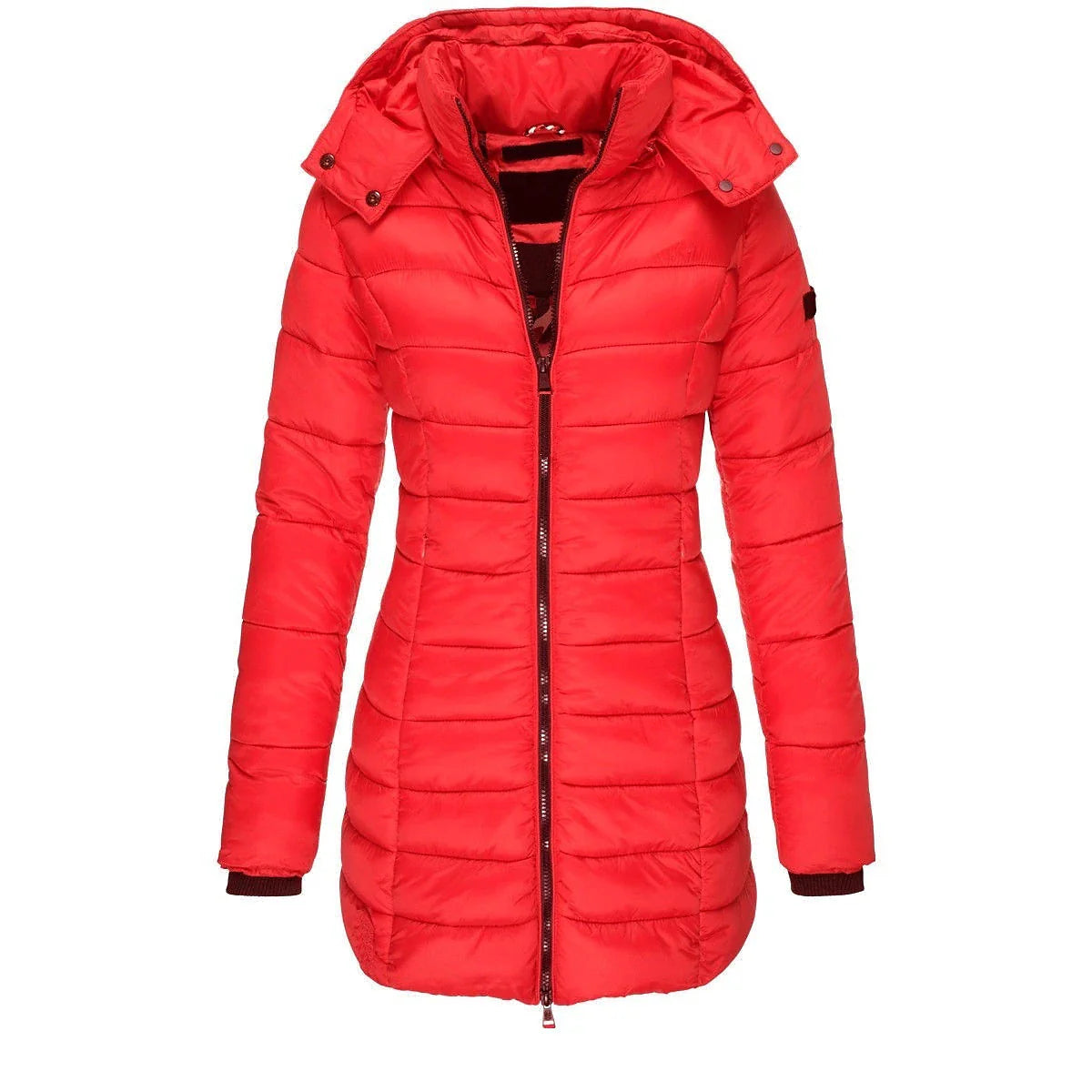 Women's Puffer Jacket Insulated Jacket Hiking Windbreaker Winter Outdoor Thermal Warm Waterproof Windproof Outerwear Mid Length Visible Zipper Fishing Climbing Camping Hiking