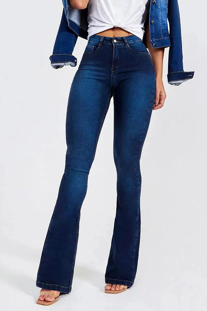 Buttoned Long Jeans