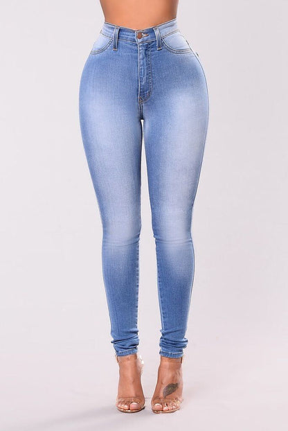 Women's Jeans Denim High Waisted Solid / Plain Color Classic Regular Spring &  Fall Light Blue Medium blue Navy Blue White Black