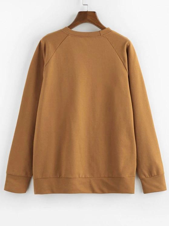 Desert Moon Print Raglan Sleeve Sweatshirt - LuckyFash™