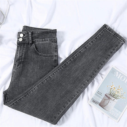 Classic Retro Women's Straight Denim Jeans for Spring and Fall