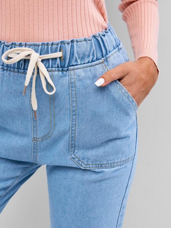 Drawstring Pocket Stovepipe Jeans - LuckyFash™