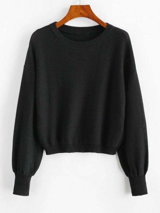 Daily Drop Shoulder Crop Sweater for Women