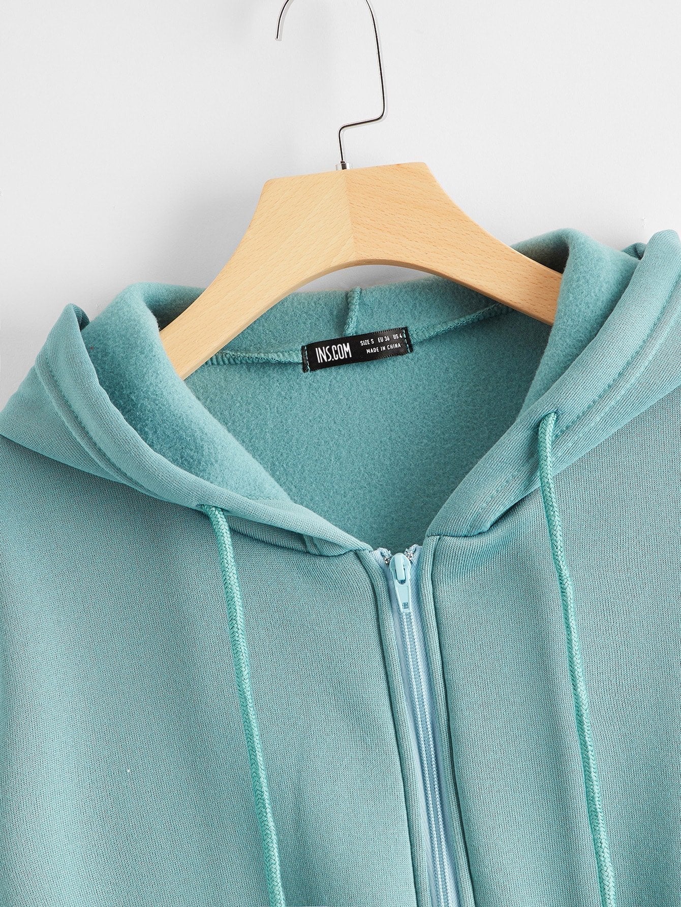 Drop Shoulder Zip Up Drawstring Hoodie - LuckyFash™