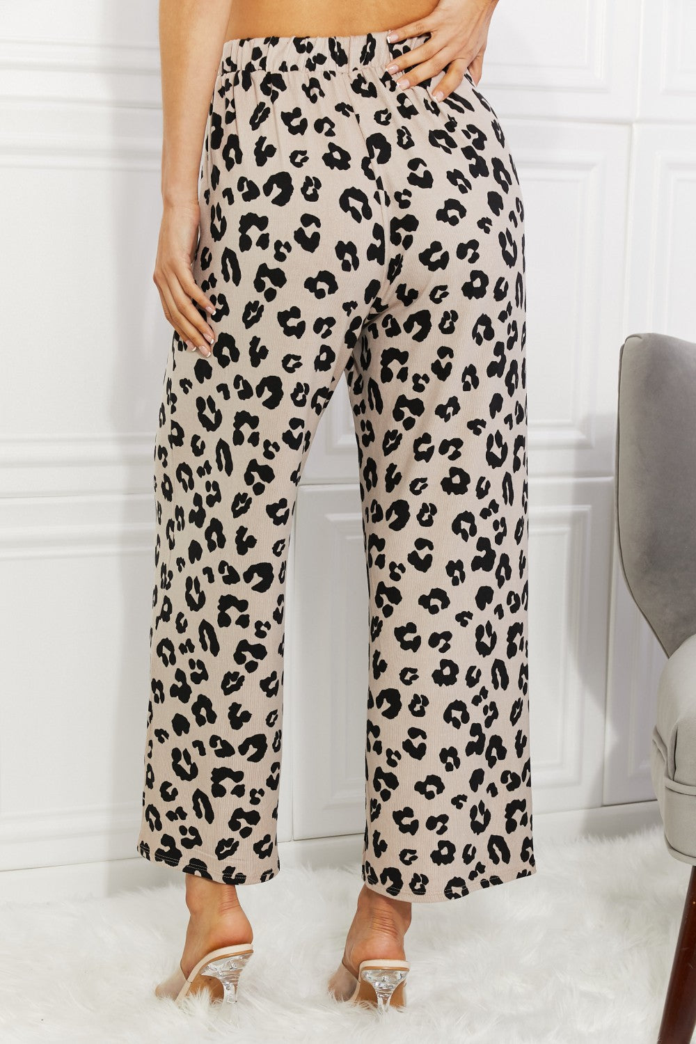 BOMBOM Seeing Spots Leopard Wide Leg Pants