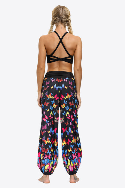 Oversized Printed Wide Leg Long Pants