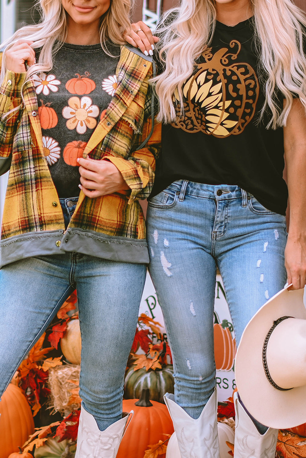 Black Halloween Sunflower Pumpkin T-Shirts