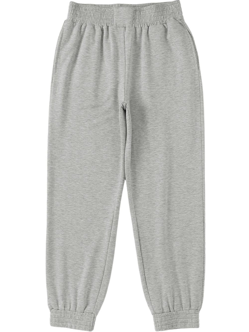 Elastic Waist Jogger Pants in Charcoal Gray