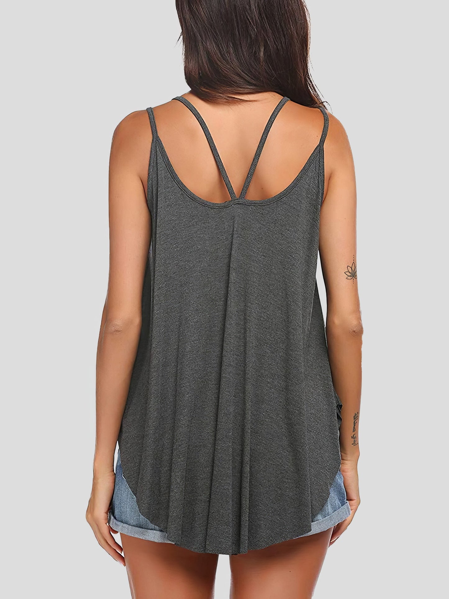 Tank Tops - Elegant Double Sling Big Swing Women's Vest - MsDressly