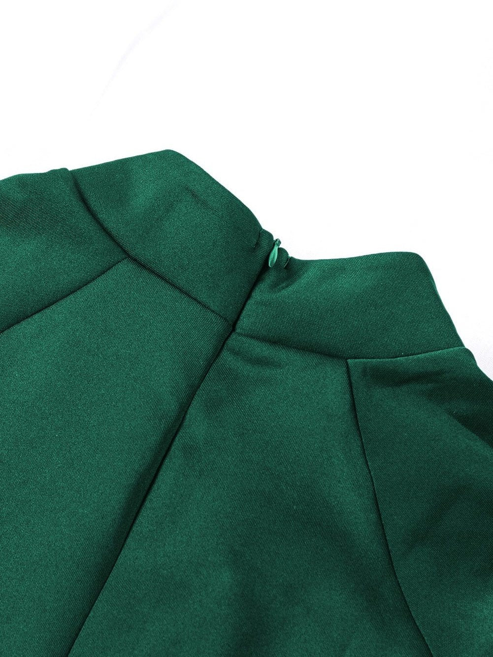 Elegant Emerald and Sapphire Peplum Dress with Bow Detail