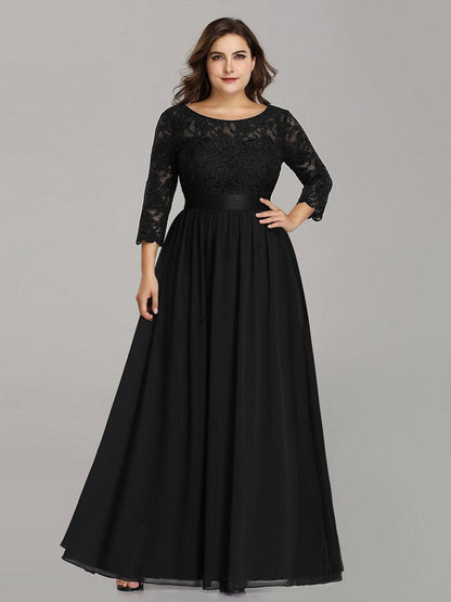 Elegant Lace Sleeve Formal Bridesmaid Dress