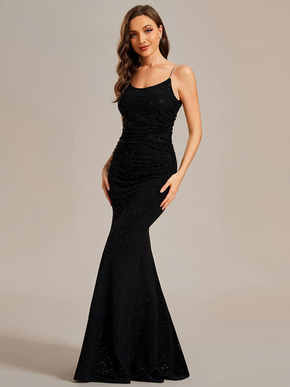 Elegant Mermaid Evening Gowns with Spaghetti Straps