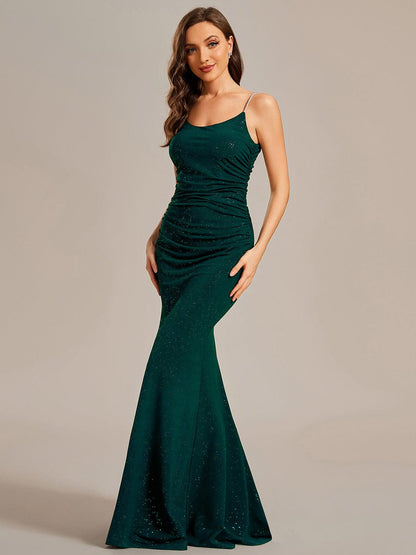 Elegant Mermaid Evening Gowns with Spaghetti Straps