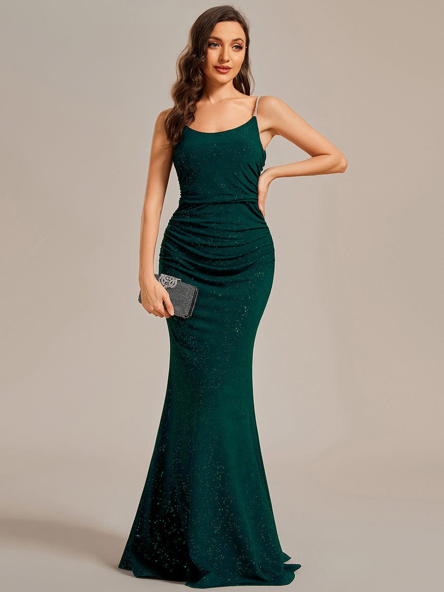 Elegant Mermaid Evening Gowns with Spaghetti Straps