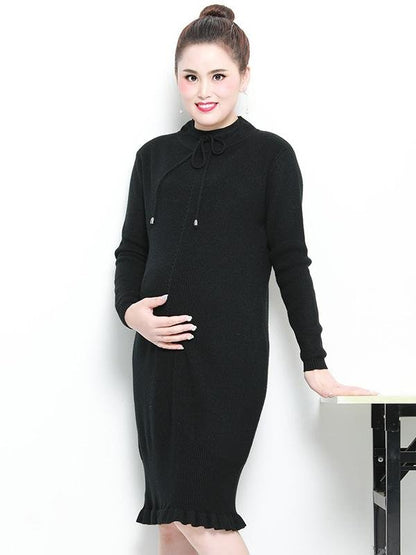 Embroidered Sweater Long Robe for Women