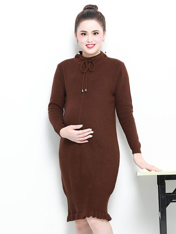 Embroidered Sweater Long Robe for Women