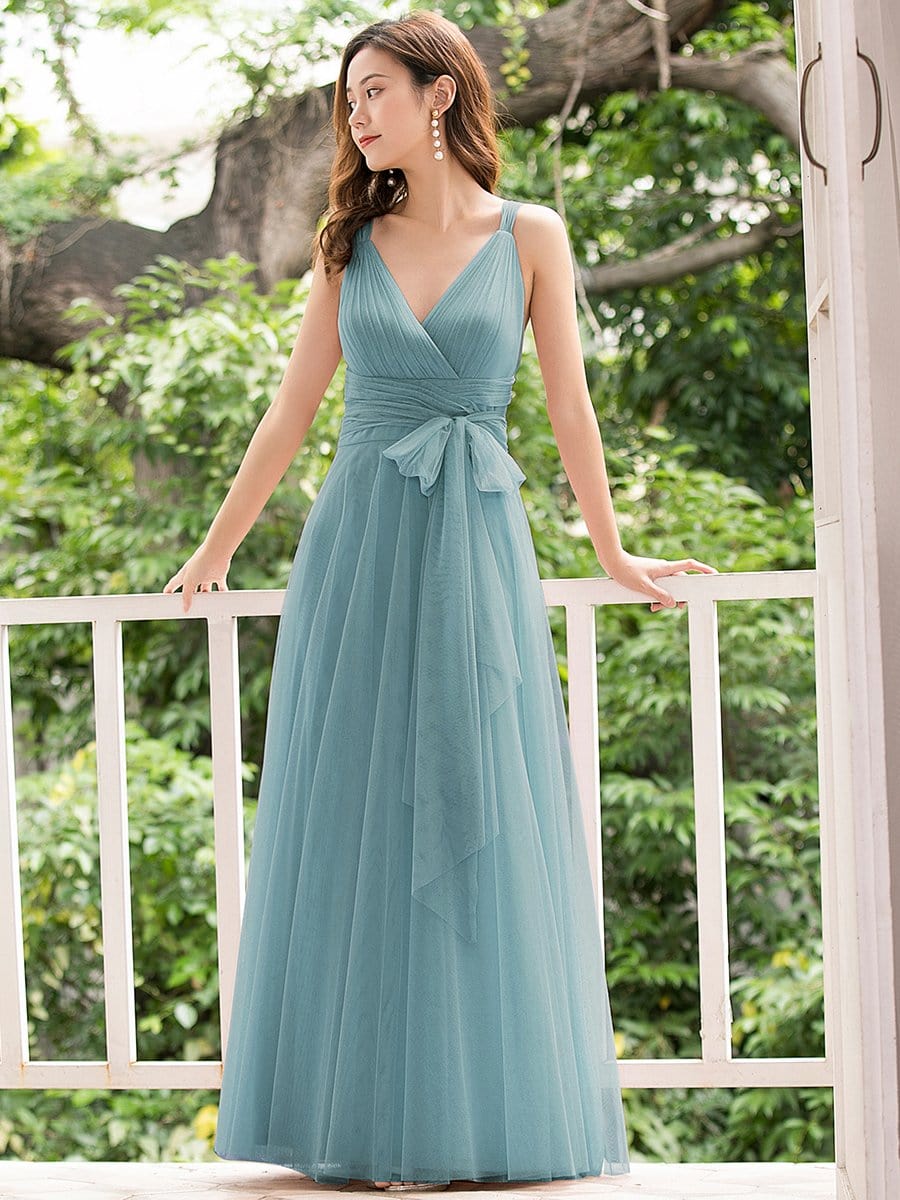 Enchanting Blush Tulle Bridesmaid Dress