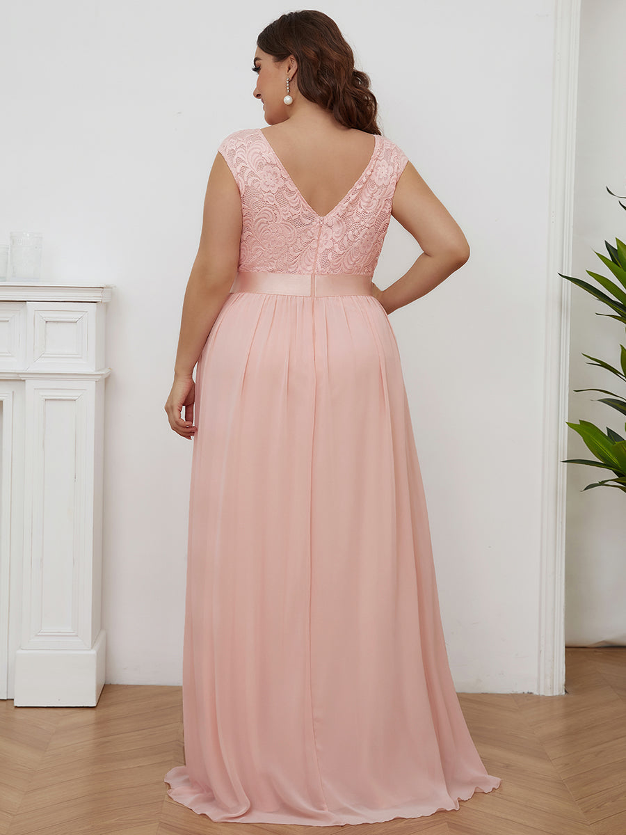 Wholesale Plus Size Fahion Bridesmaid Dresses with Lace