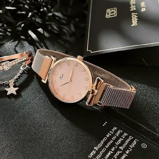 Luxury Crystal Women Bracelet Quartz Watches Fashion Diamond Ladies Quartz Watch Female Sports Dress Pink Dial Wrist Watch - LuckyFash™
