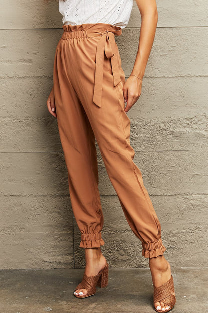 Tie Waist Cropped Pants