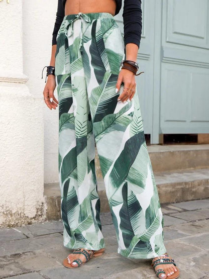 Fashion Printed Casual Wide-leg Pants