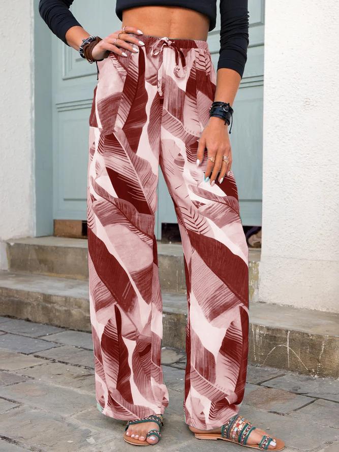 Fashion Printed Casual Wide-leg Pants PAN2106190012WREDS Wind Red / S