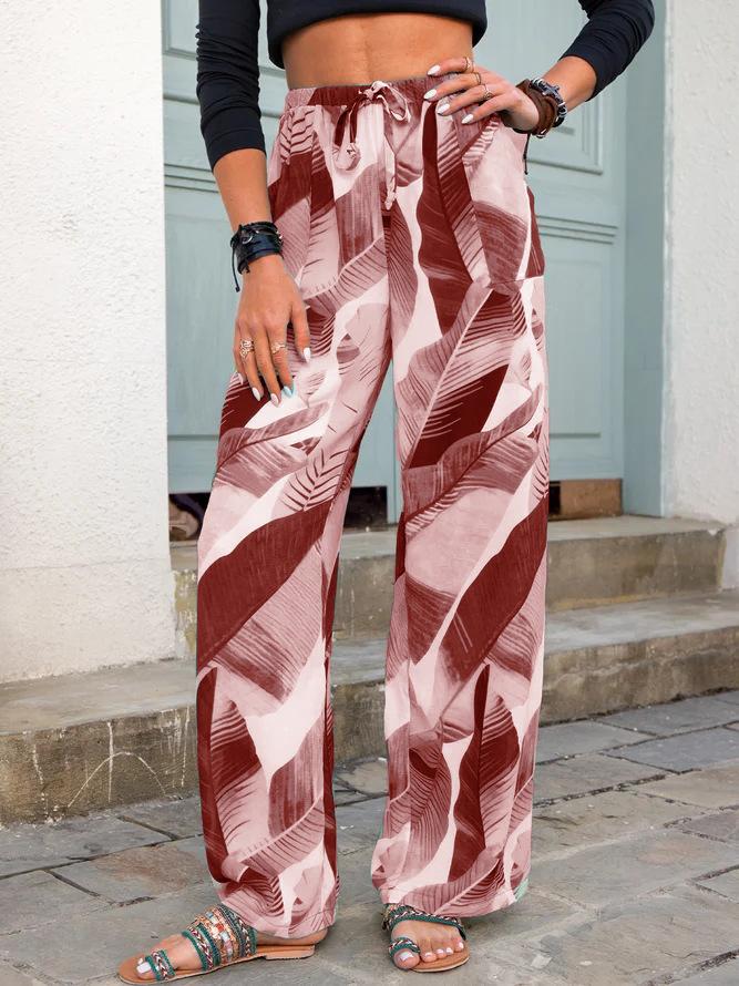 Fashion Printed Casual Wide-leg Pants