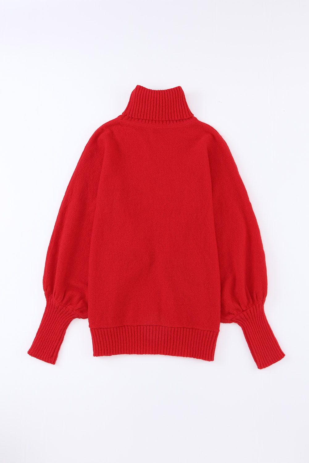 Turtleneck Solid Long Sleeve Knitted Sweater