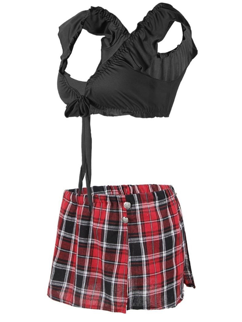 Female Plaid Skirt Underwear