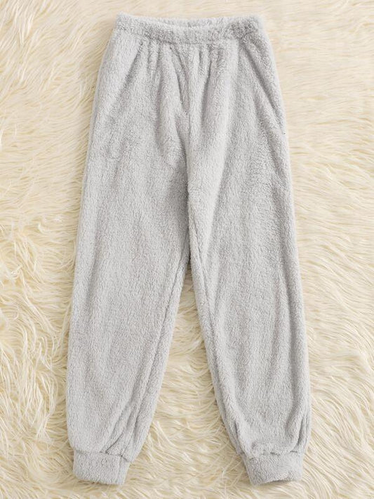 Flannel Solid Lounge Pants temp2021694975 S / Light Grey