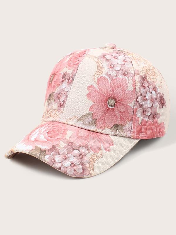 Floral Pattern Baseball Cap for Women BAS210225156PIN Pink