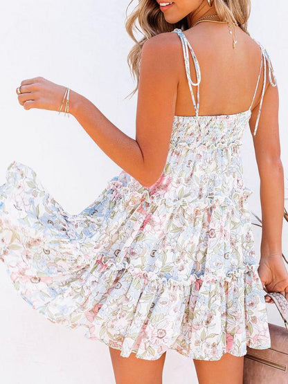 Floral Sling Sleeveless Beach Dress