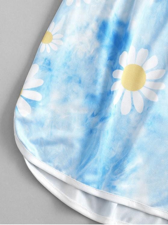 Flower Cloud Tie Dye Knot Two Piece Set