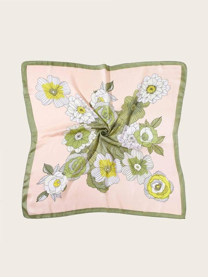 Flower Pattern Bandana for Women AJY210421122GRE Green