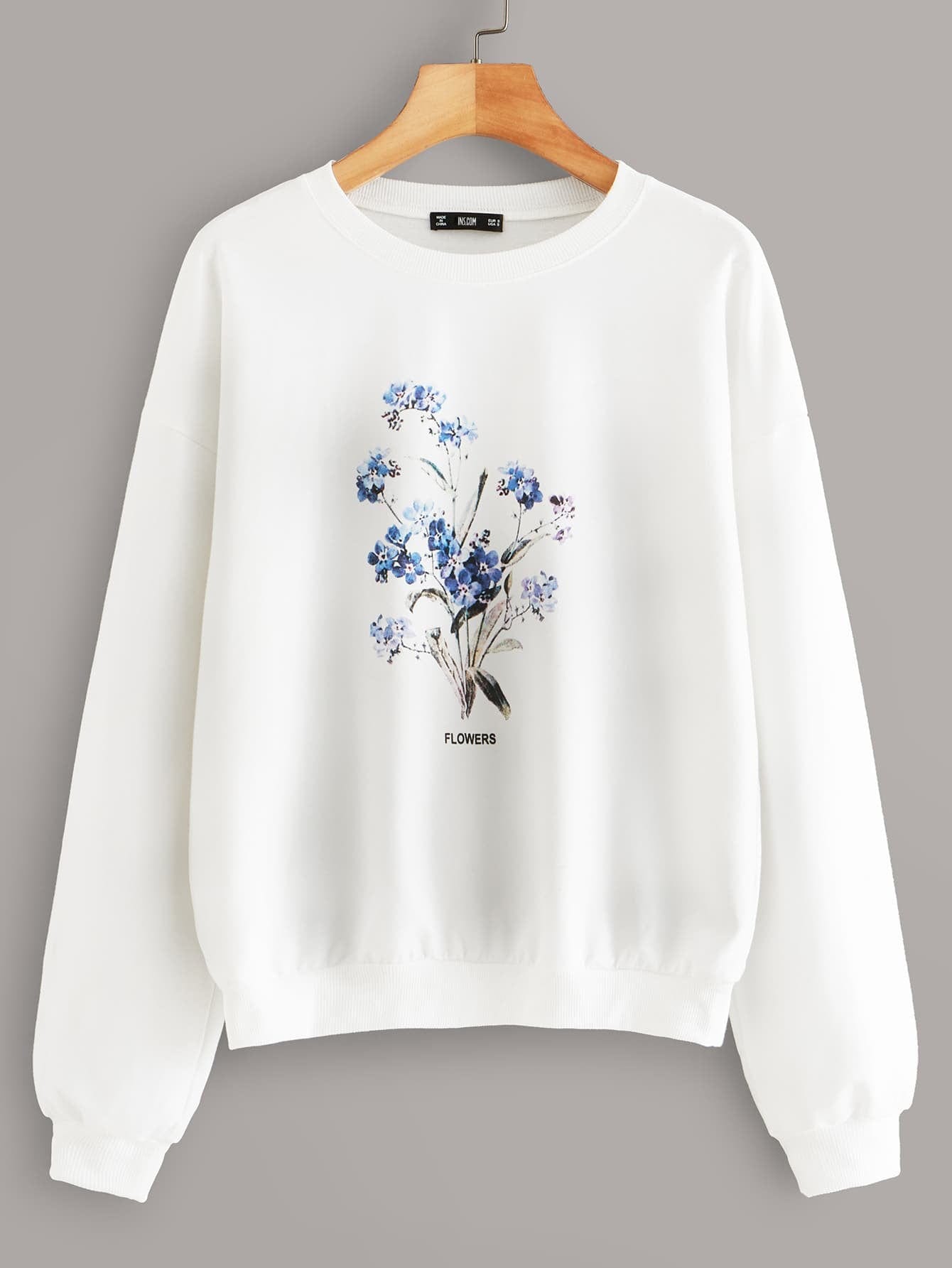 Flower Print Pullover