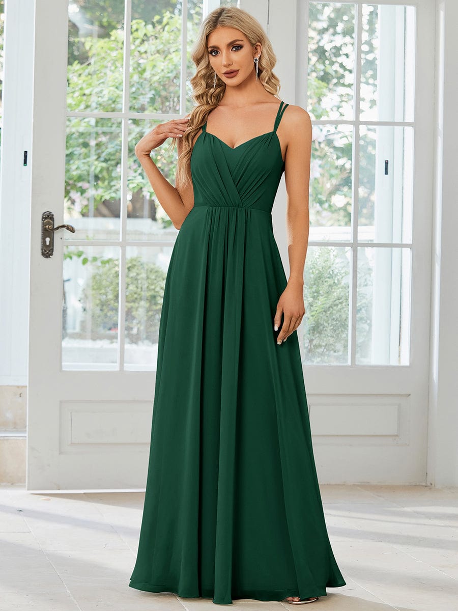 MsDresslyEP Formal Dress Convertible Chiffon Lace Open Back Spaghetti Straps Bridesmaid Dress DRE2310040006DGN4