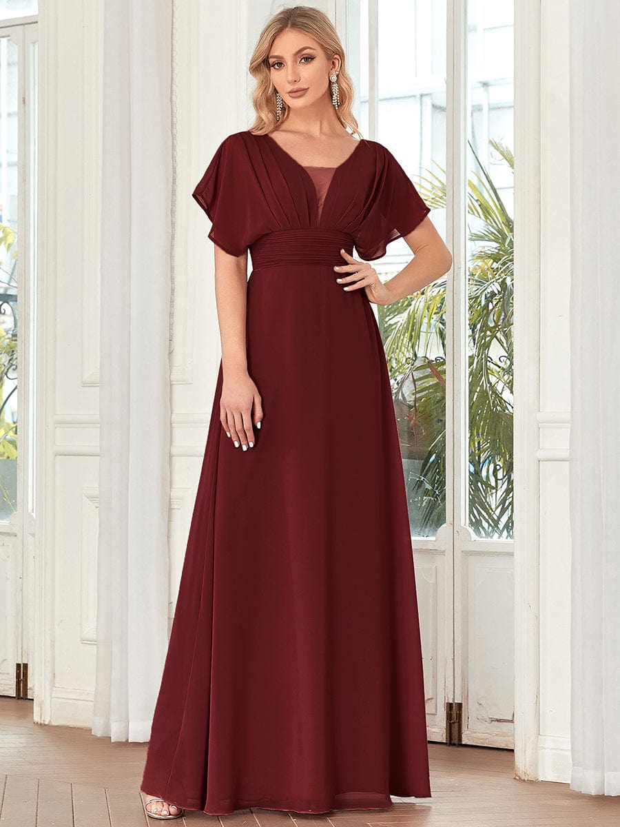 MsDresslyEP Formal Dress Women's A-Line Empire Waist Maxi Chiffon Evening Dress DRE230970837BDG4