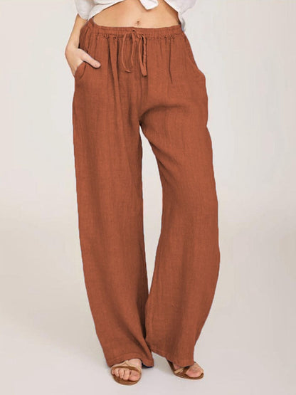 Full Size Long Pants MS231013003239FS Terracotta / S