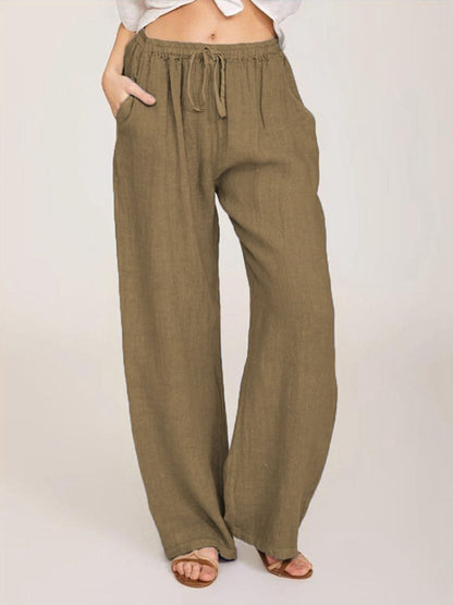 Full Size Long Pants MS231013003233FS Taupe / S