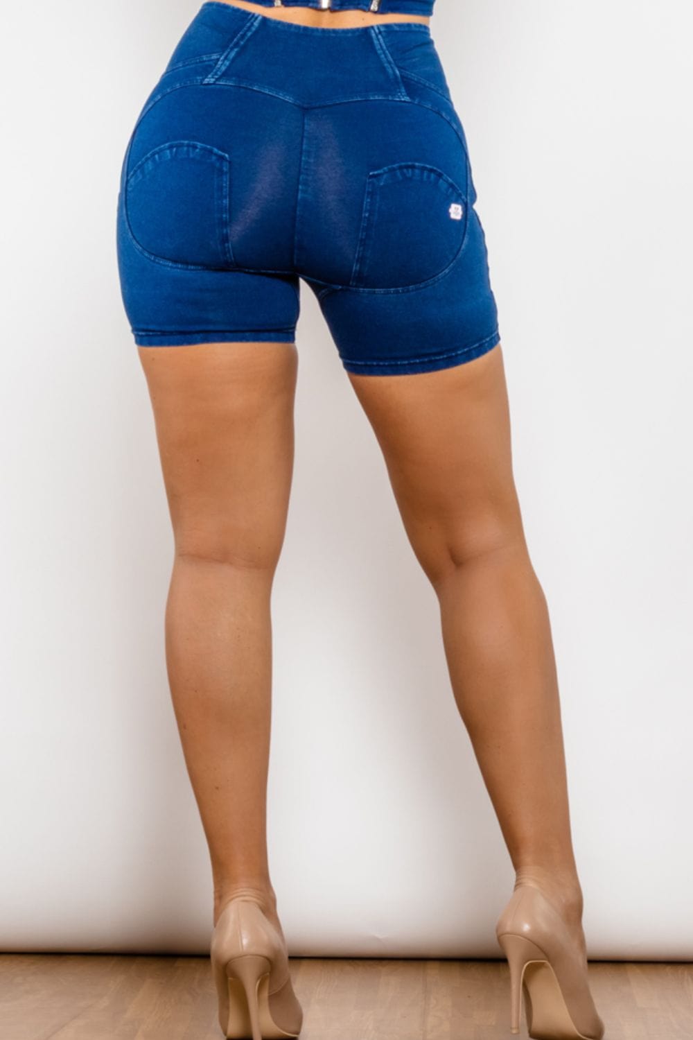 Full Size Zip Closure Denim Shorts