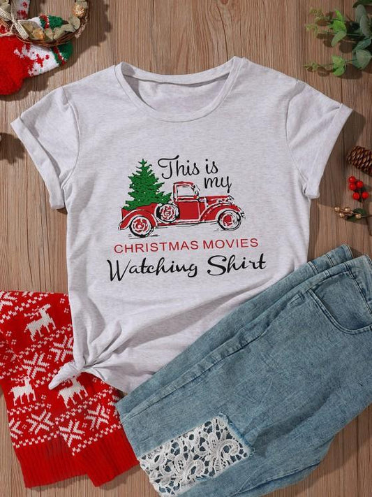 Funny Car Christmas Tree Movies Tee TSH210311161S S