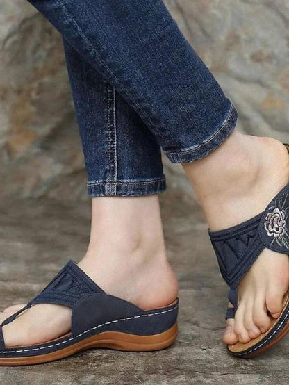 Women's Sandals Comfort Shoes Orthopedic Sandals Bunion Sandals Outdoor Slippers Outdoor Daily Summer Embroidery Flat