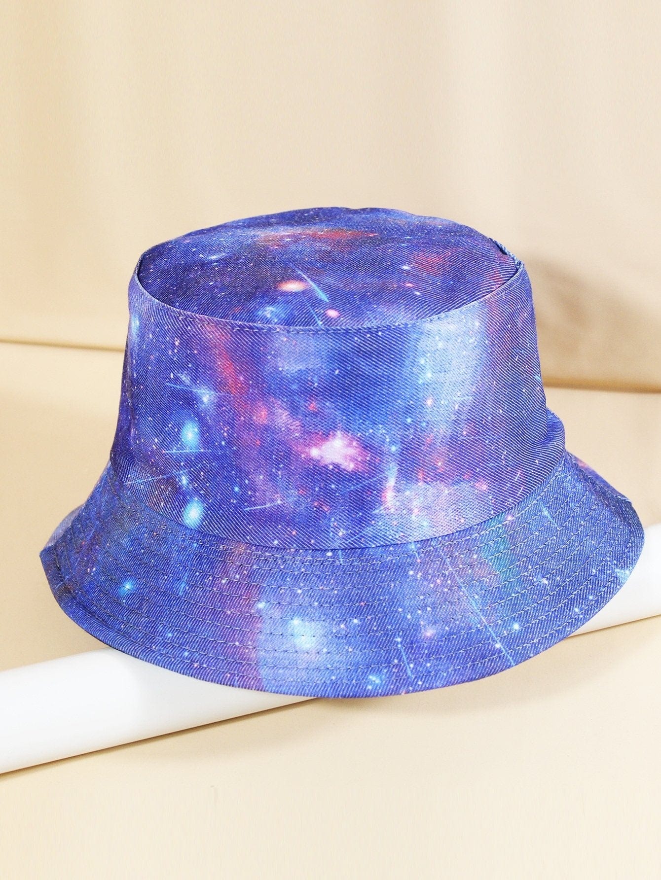 Galaxy Pattern Reversible Bucket Hat for Women BUC210302179BLU Blue