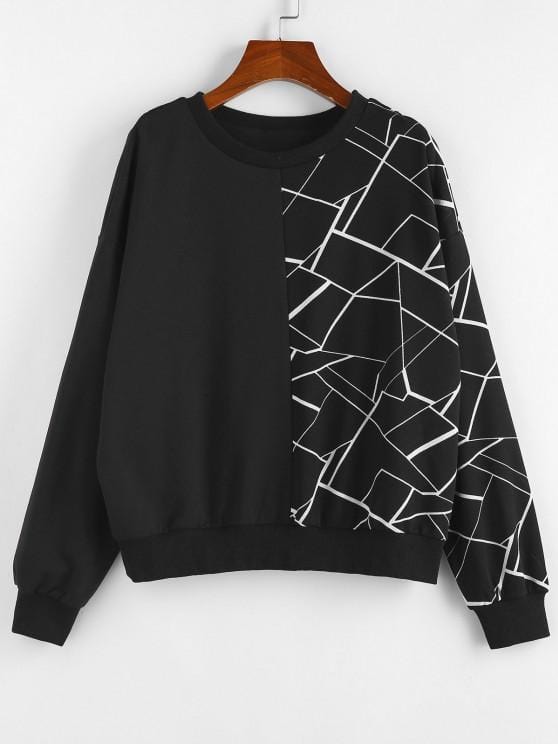 Geometry Drop Shoulder Sweatshirt SWE210207036S S