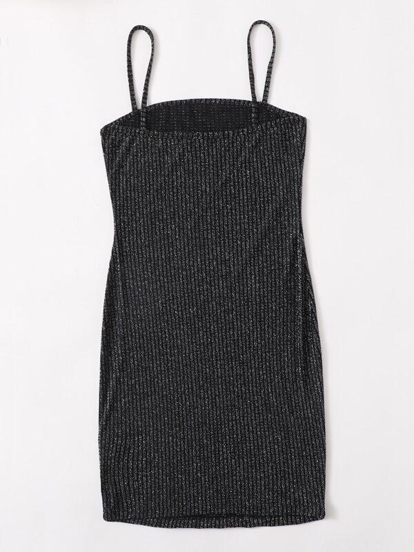 Glitter Cami Dress DRE210302325BLAS S / Black