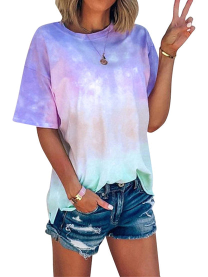 Gradient Tie Dye Classic T-Shirt for Women