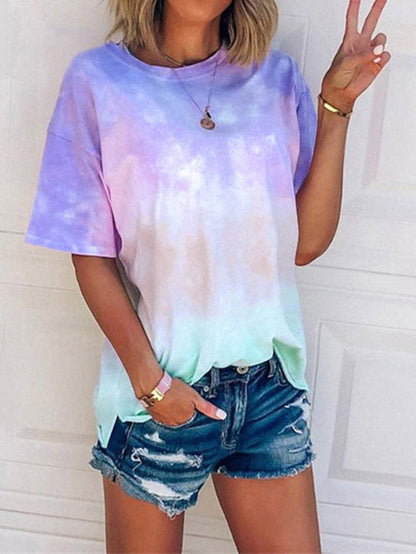 Gradient Tie Dye Classic T-Shirt for Women