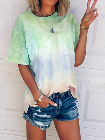 Gradient Tie Dye Classic T-Shirt for Women