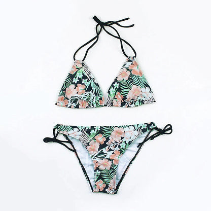 Stylish Backless Leopard Print Bikini Set for Women